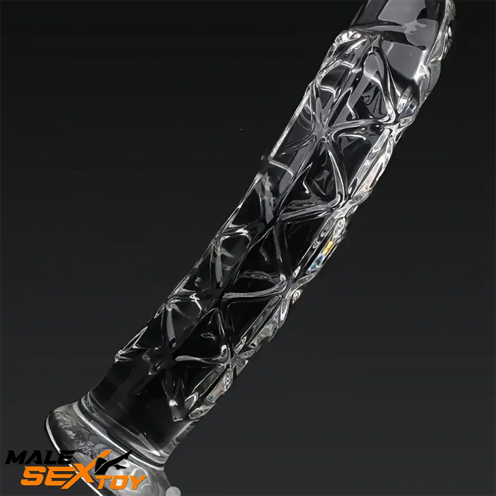 6.5in Clear Unisex Glass Crystal Dildo For Female Male Lesbian Love Male Sex Toy