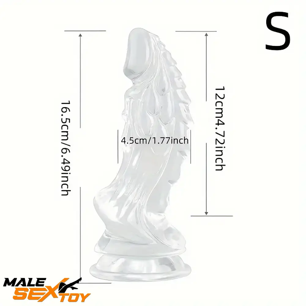 6.49in 7.48in 8.8in Clear Dragon Monster Dildo For Women Massage Male Sex Toy
