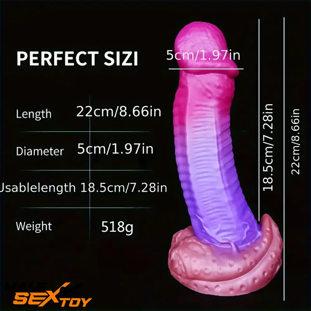8.66in Silicone Soft Monster Dildo For Women Men Loving Sex Toy Male Sex Toy