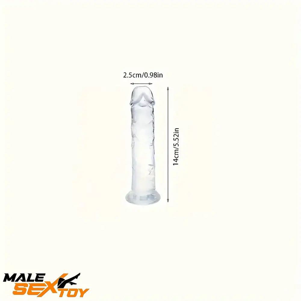 3.54in-9.84in Unisex Realistic Crystal Clear Dildo For Men Women Sex Male Sex Toy
