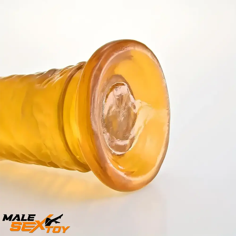 6.29in 7in 7.67in 8.46in Clear Crystal Real Cock Dildo For Prostate Male Sex Toy