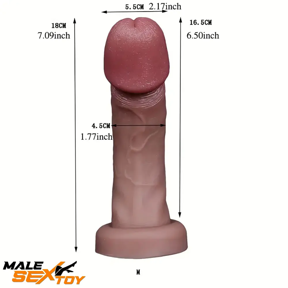 6.5in 7.09in 8.66in Sexy Big Head Silicone Soft Realistic Dildo Love Toy Male Sex Toy