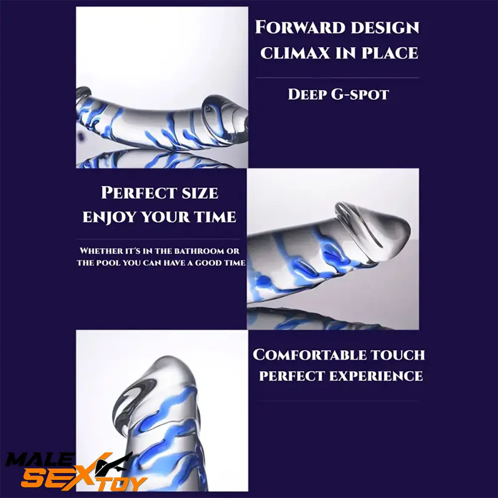 11.02in Clear Double Heads Glass Crystal Large Dildo For Sex Orgasm Male Sex Toy