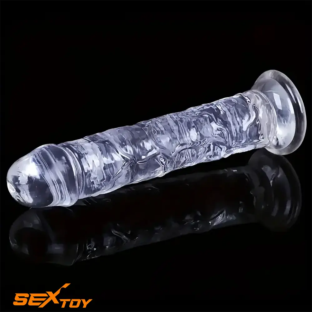 6.5in 7.68in 9.65in Clear Real Dildo For G-Spot Vaginal Sex Masturbation Male Sex Toy