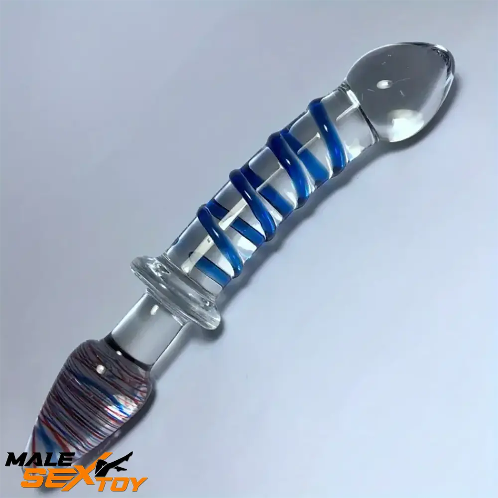 8.27in Clear Jelly Real Glass Crystal Cock Dildo For G-Spot Vaginal Love Male Sex Toy