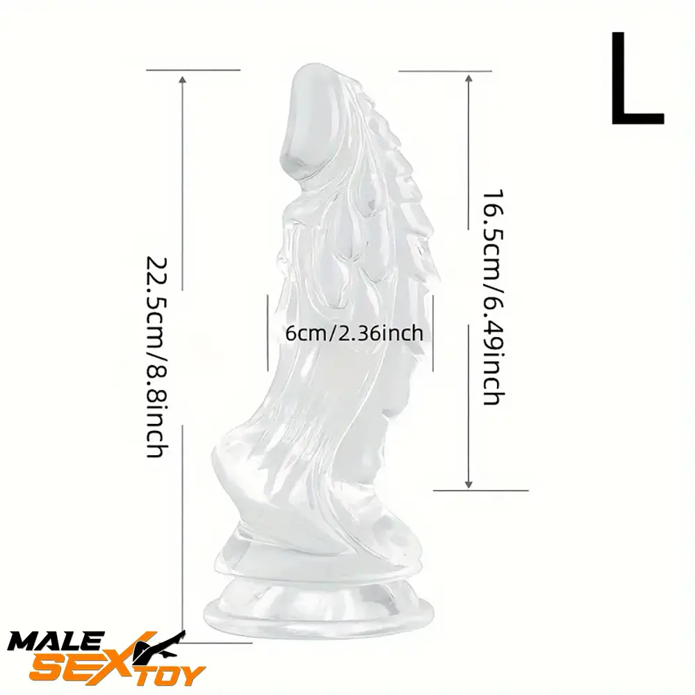 6.49in 7.48in 8.8in Clear Dragon Monster Dildo For Women Massage Male Sex Toy