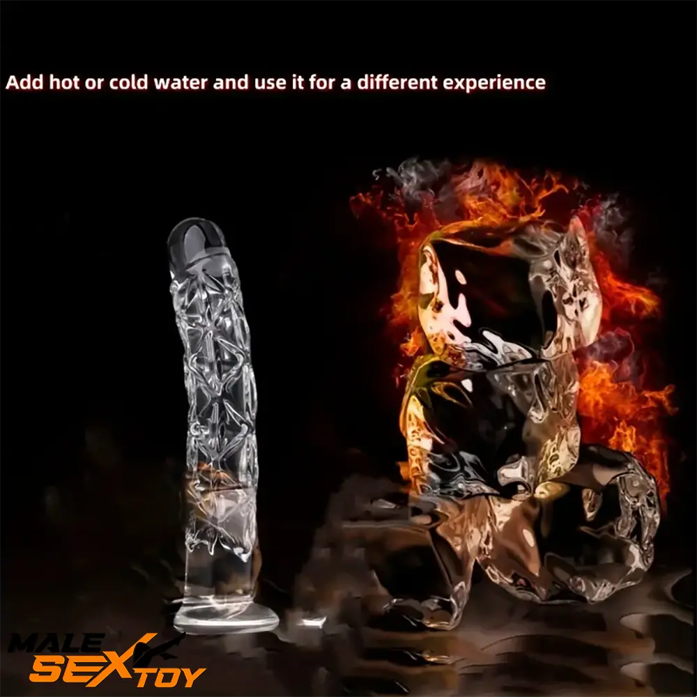 6.5in Clear Unisex Glass Crystal Dildo For Female Male Lesbian Love Male Sex Toy