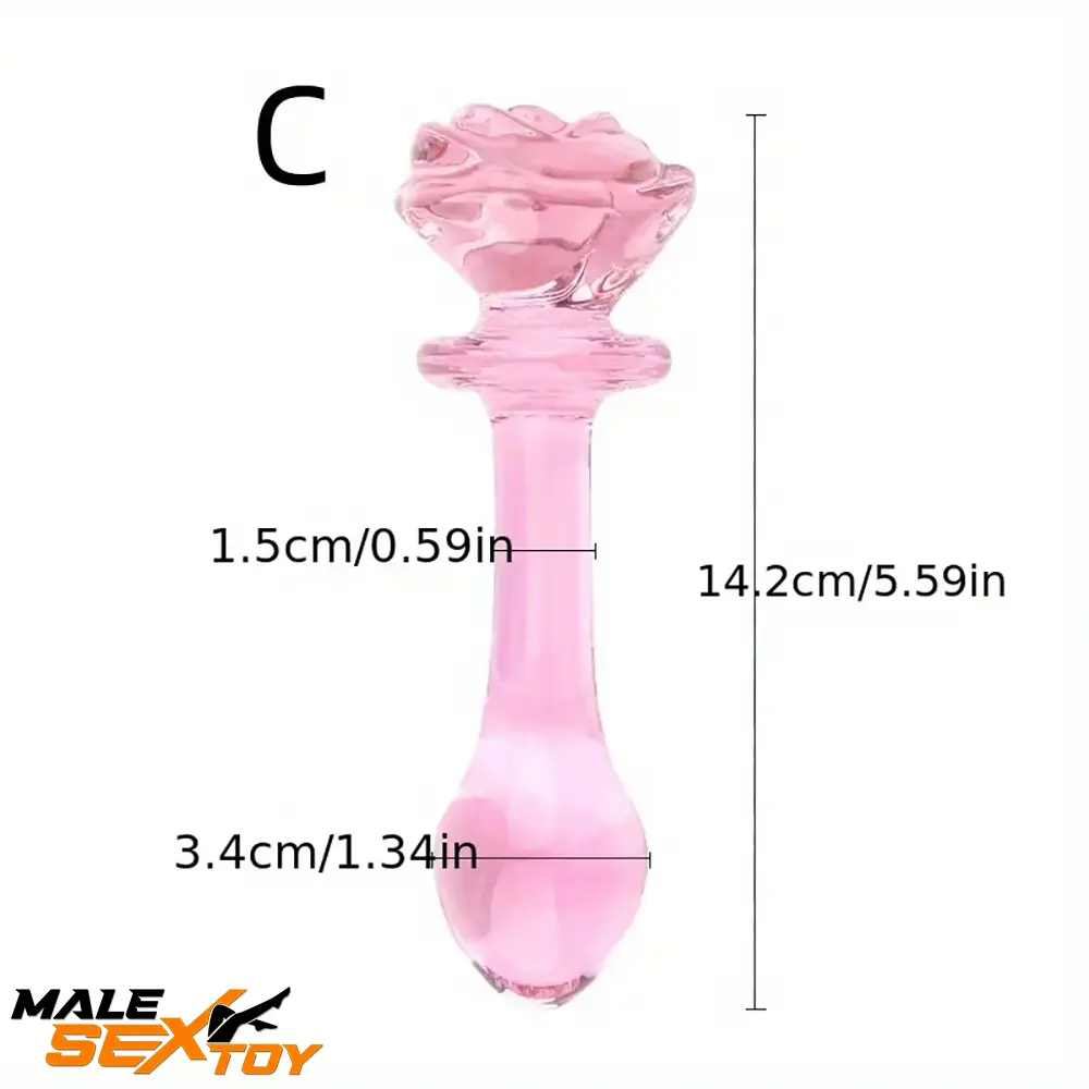 5.4in 5.7in Clear Elegant Unisex Glass Crystal Dildo For Female Using Male Sex Toy