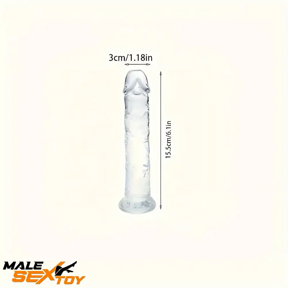 3.54in-9.84in Unisex Realistic Crystal Clear Dildo For Men Women Sex Male Sex Toy