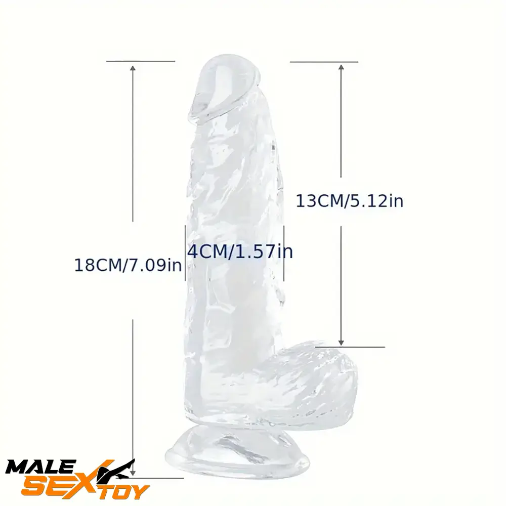 6.4in 7in 8in 9in Clear Real Cock Dildo For G-Spot Vaginal Sex Orgasm Male Sex Toy