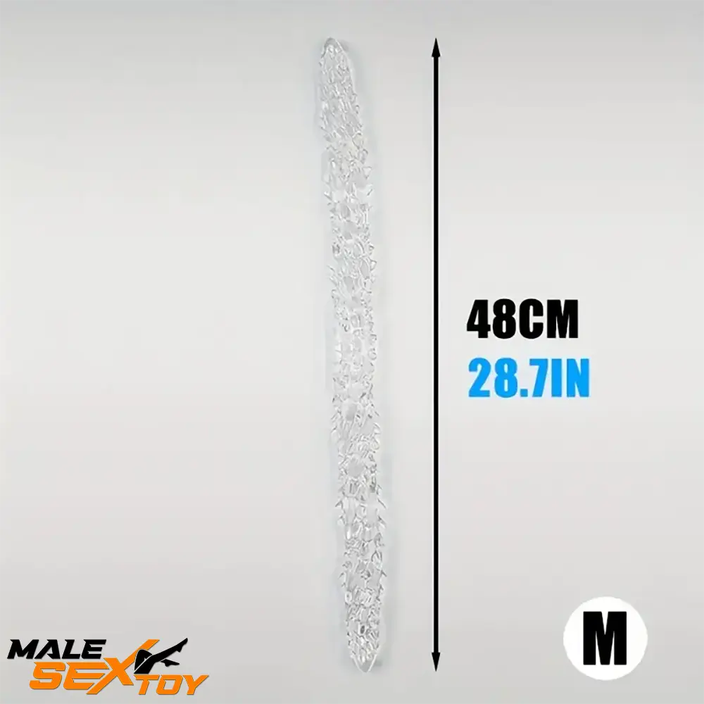 14.8in 18.7in 22.6in Clear Long Dual Heads Huge Spiked Female Dildo Male Sex Toy