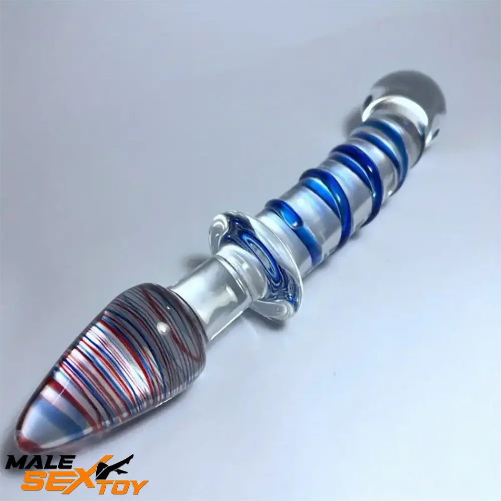 8.27in Clear Jelly Real Glass Crystal Cock Dildo For G-Spot Vaginal Love Male Sex Toy