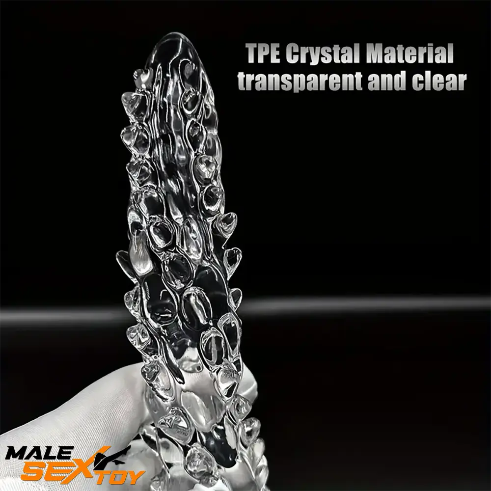 14.8in 18.7in 22.6in Clear Long Dual Heads Huge Spiked Female Dildo Male Sex Toy