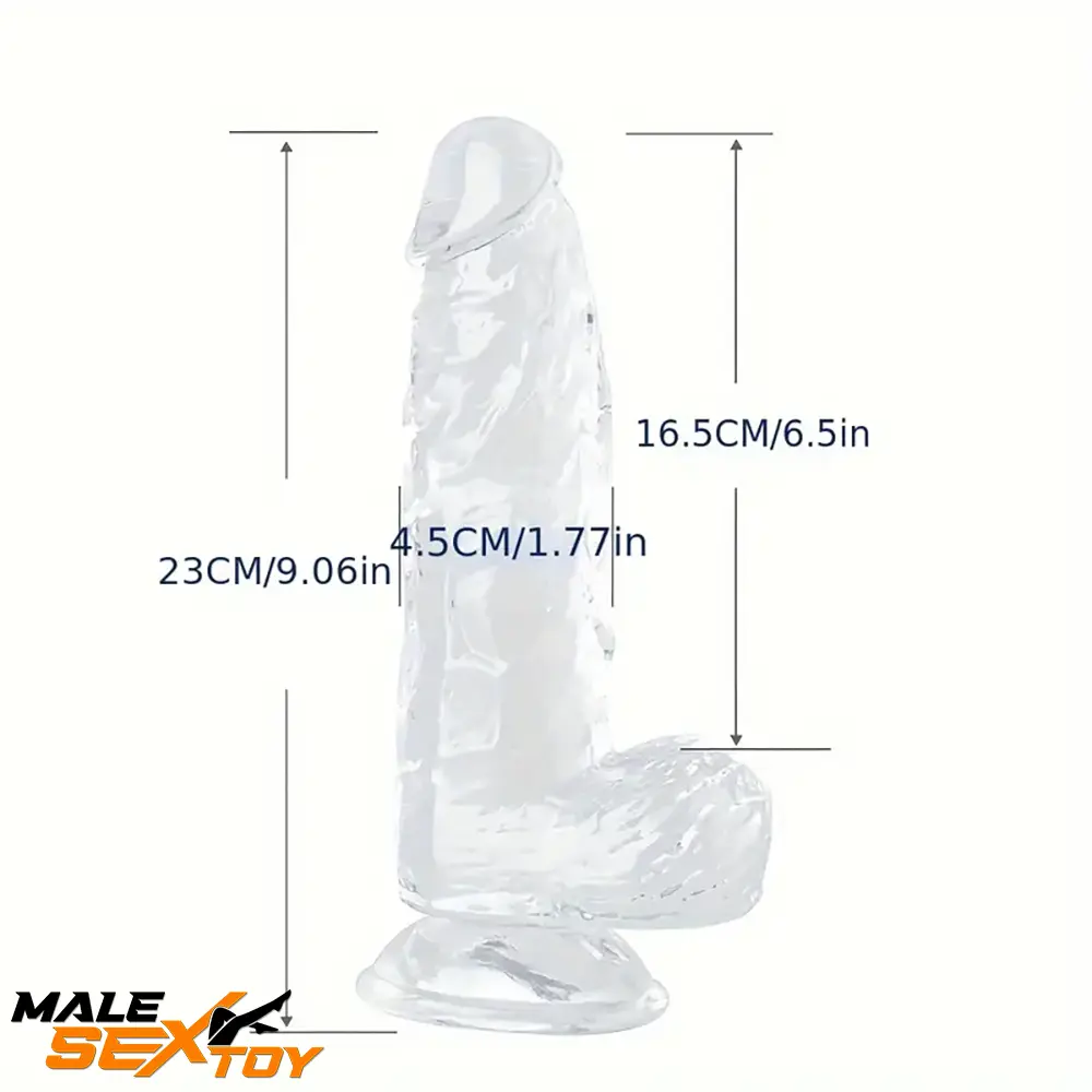6.4in 7in 8in 9in Clear Real Cock Dildo For G-Spot Vaginal Sex Orgasm Male Sex Toy