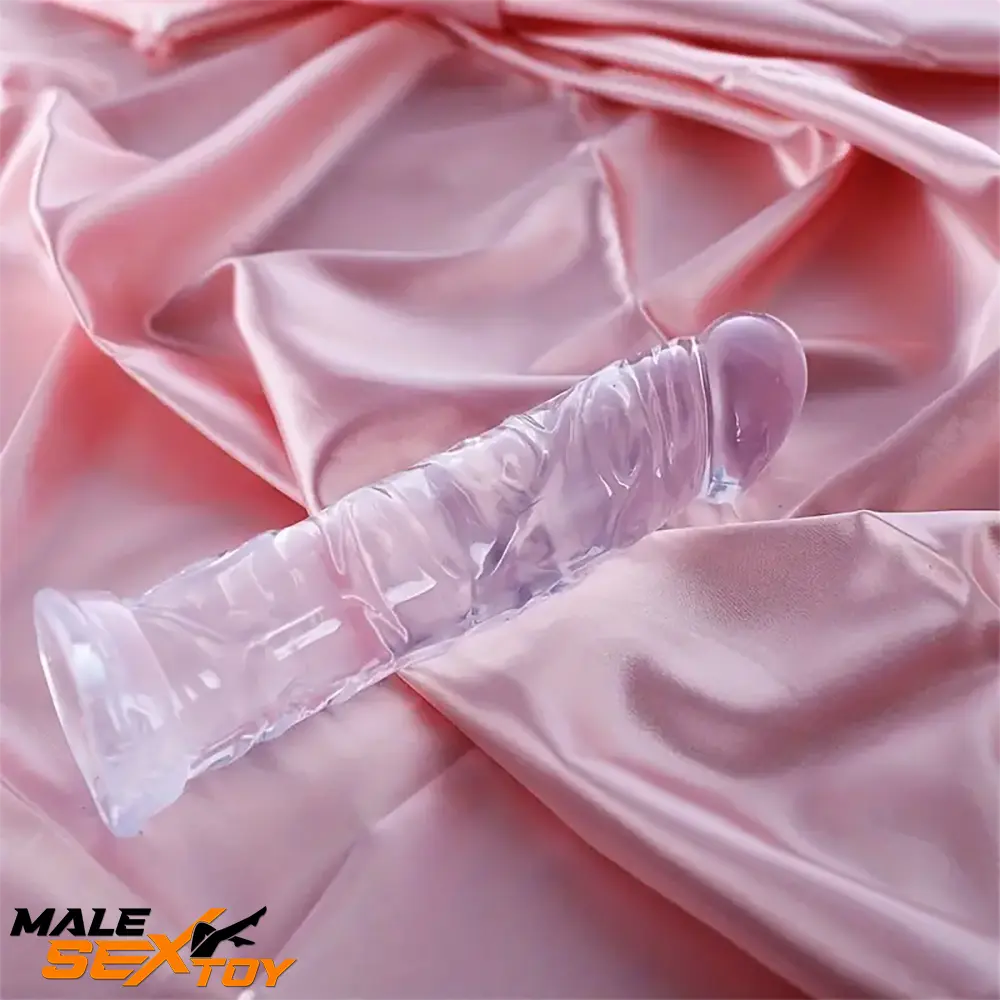 3.54in-9.84in Unisex Realistic Crystal Clear Dildo For Men Women Sex Male Sex Toy