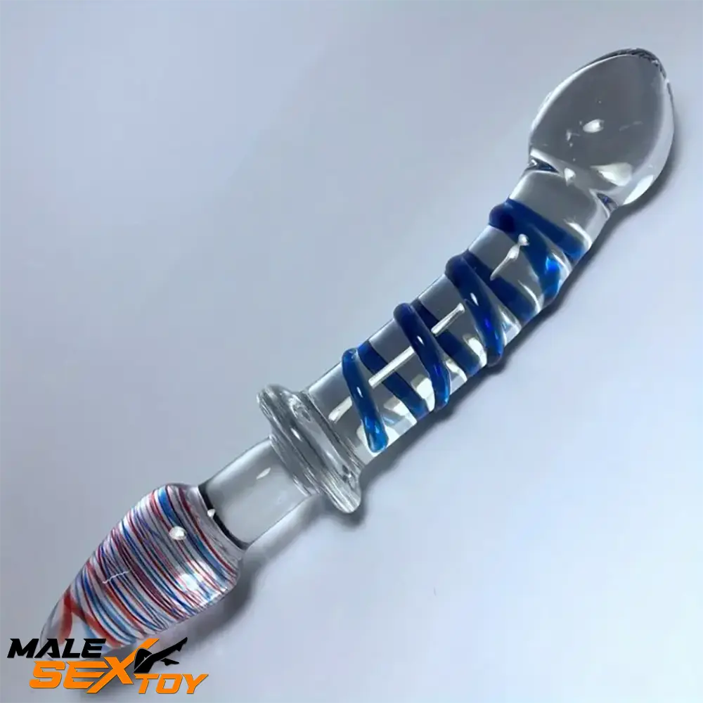8.27in Clear Jelly Real Glass Crystal Cock Dildo For G-Spot Vaginal Love Male Sex Toy