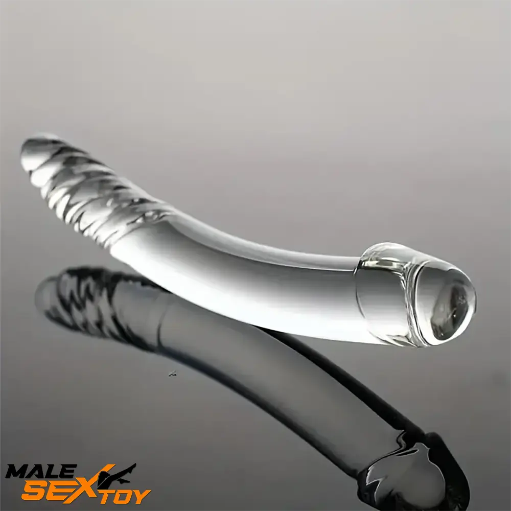 8.4in Clear Elegant Glass Crystal Dildo For Female Male Lesbian Using Male Sex Toy