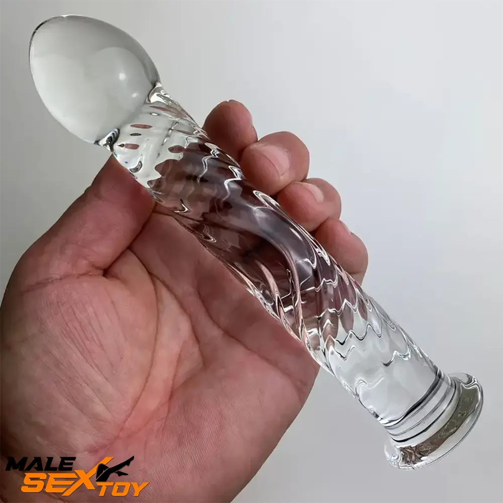 6.9in Clear Real Glass Crystal Dildo For G-Spot Vaginal Sex Love Toy Male Sex Toy