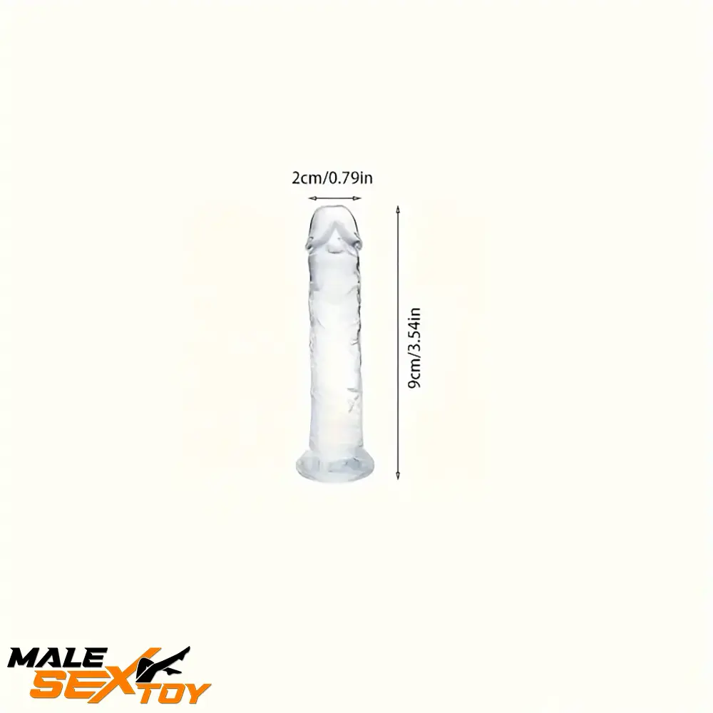 3.54in-9.84in Unisex Realistic Crystal Clear Dildo For Men Women Sex Male Sex Toy