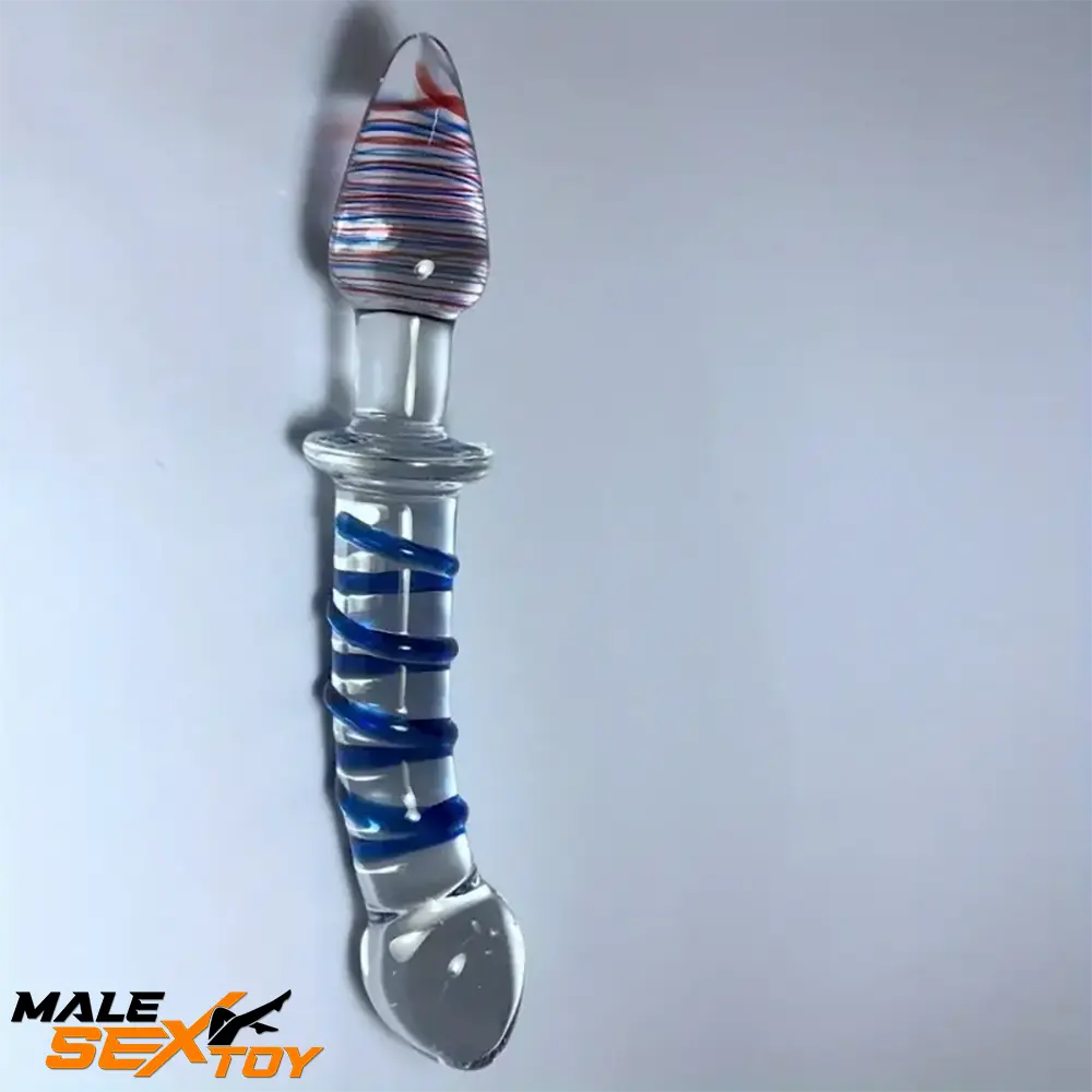 8.27in Clear Jelly Real Glass Crystal Cock Dildo For G-Spot Vaginal Love Male Sex Toy