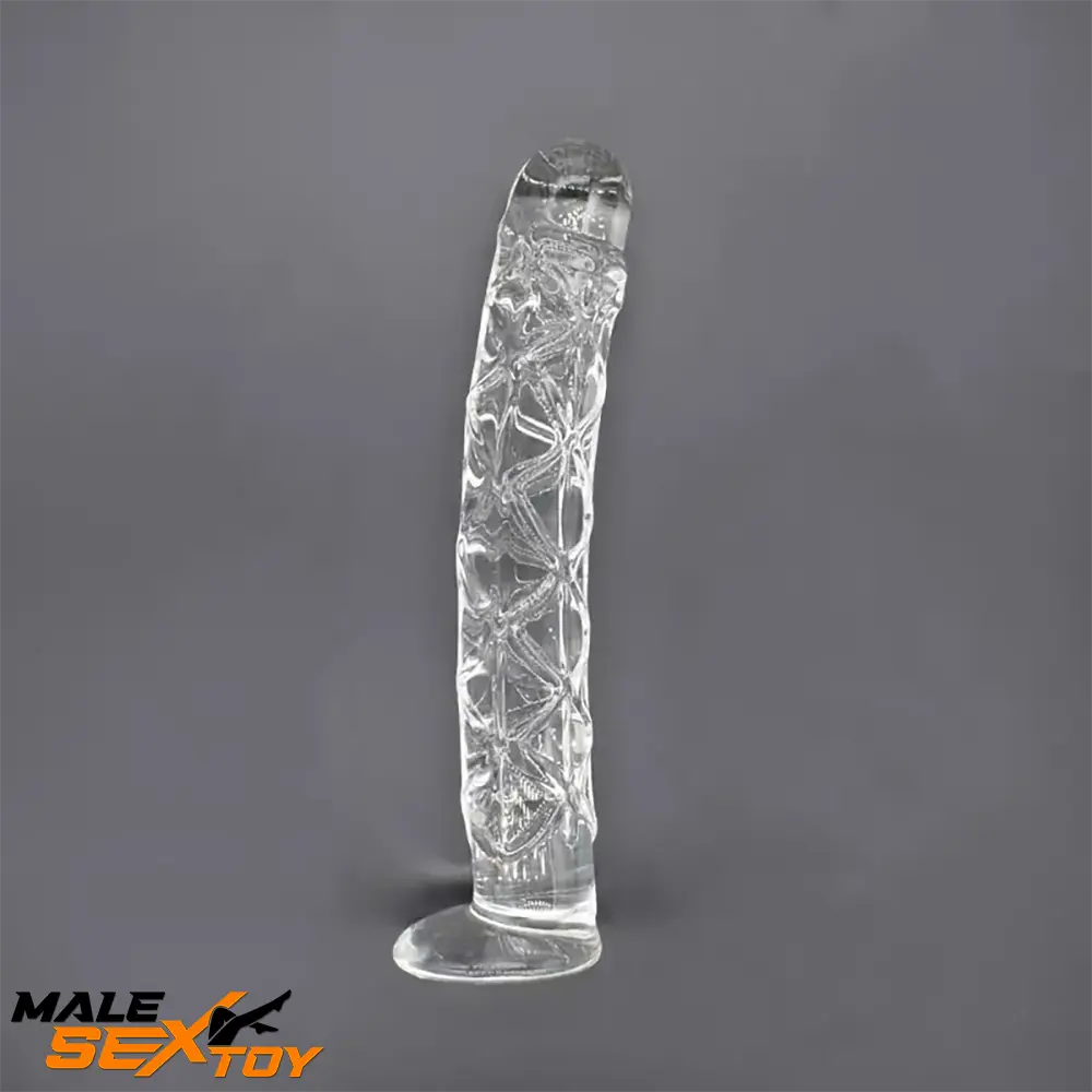 6.5in Clear Unisex Glass Crystal Dildo For Female Male Lesbian Love Male Sex Toy