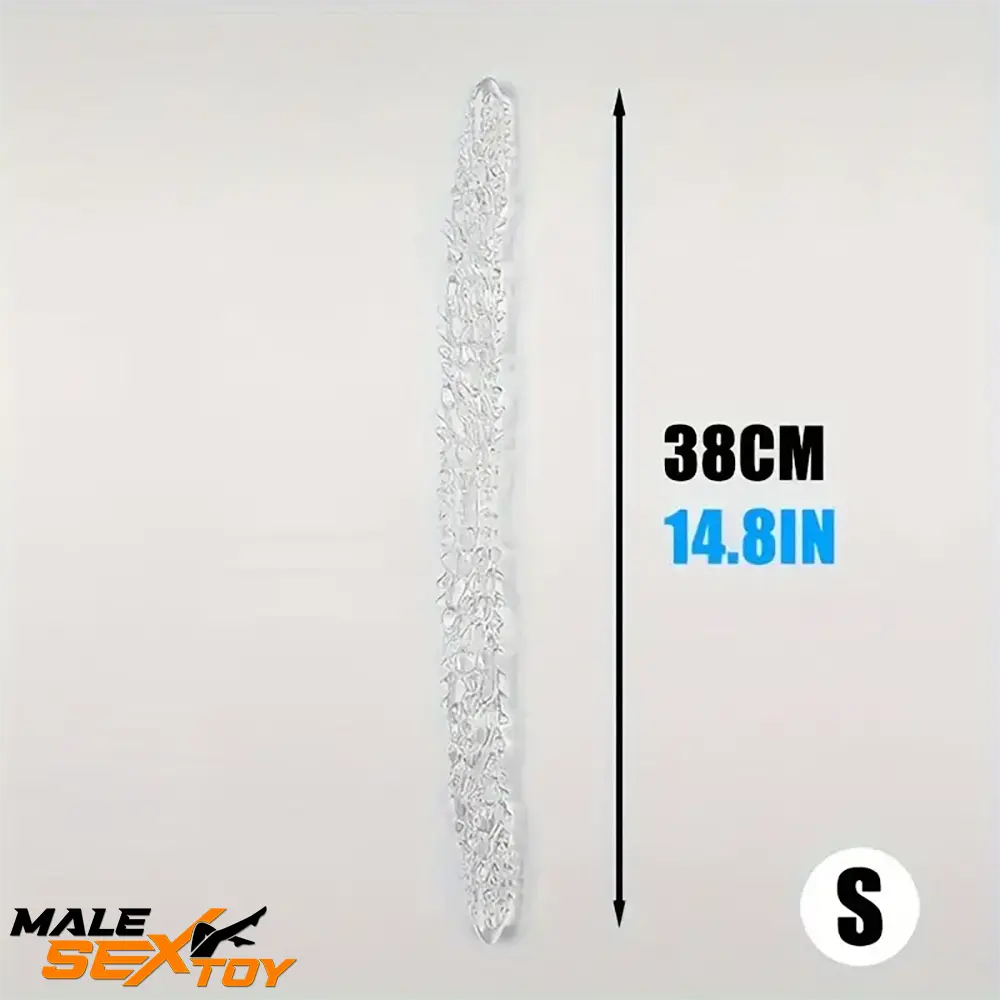 14.8in 18.7in 22.6in Clear Long Dual Heads Huge Spiked Female Dildo Male Sex Toy