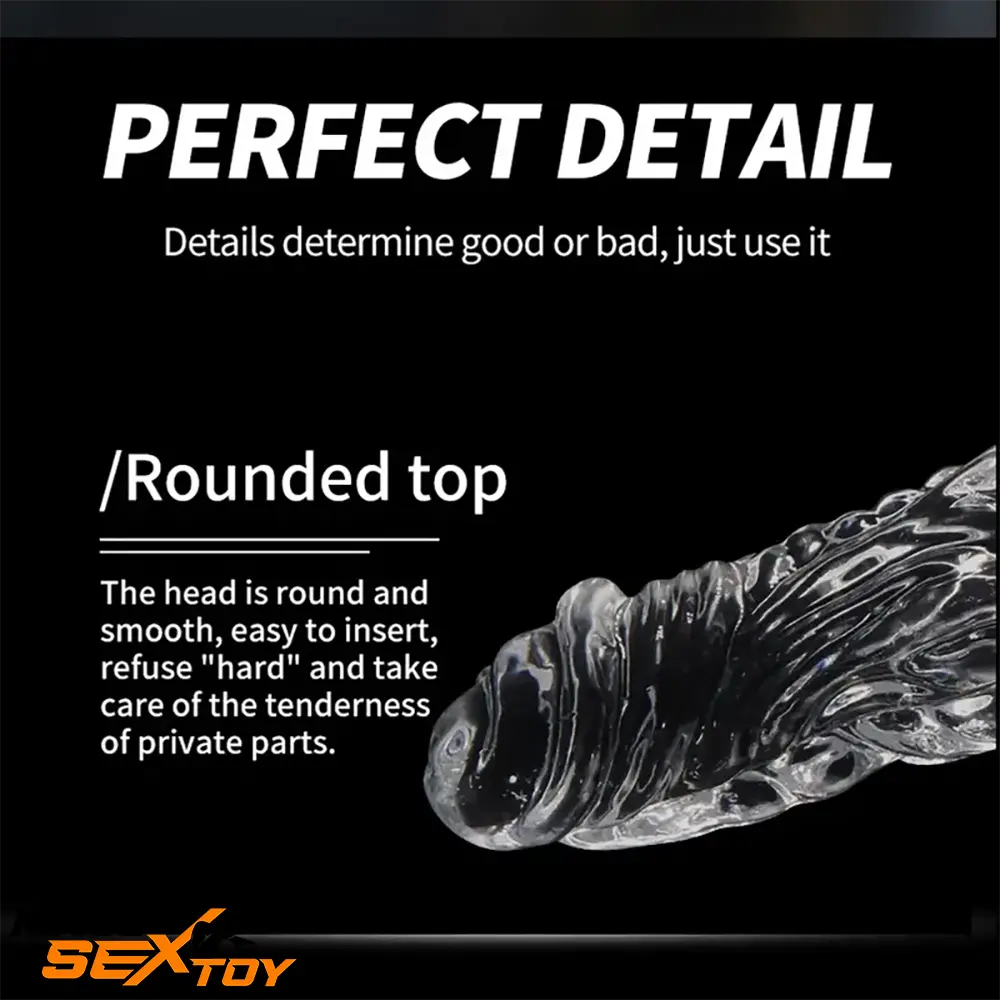 9.5in 10.7in 11.8in Clear Crystal Huge Animal Dildo For Love Massage Male Sex Toy