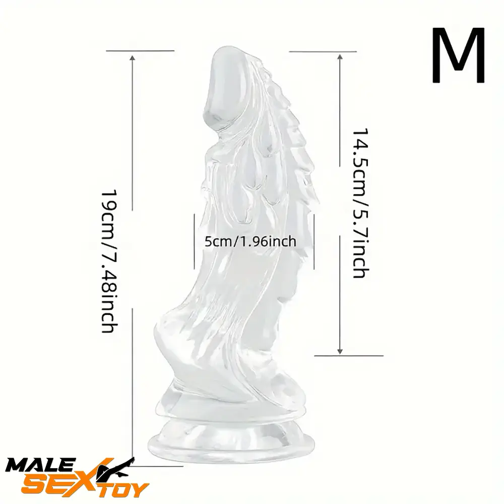 6.49in 7.48in 8.8in Clear Dragon Monster Dildo For Women Massage Male Sex Toy