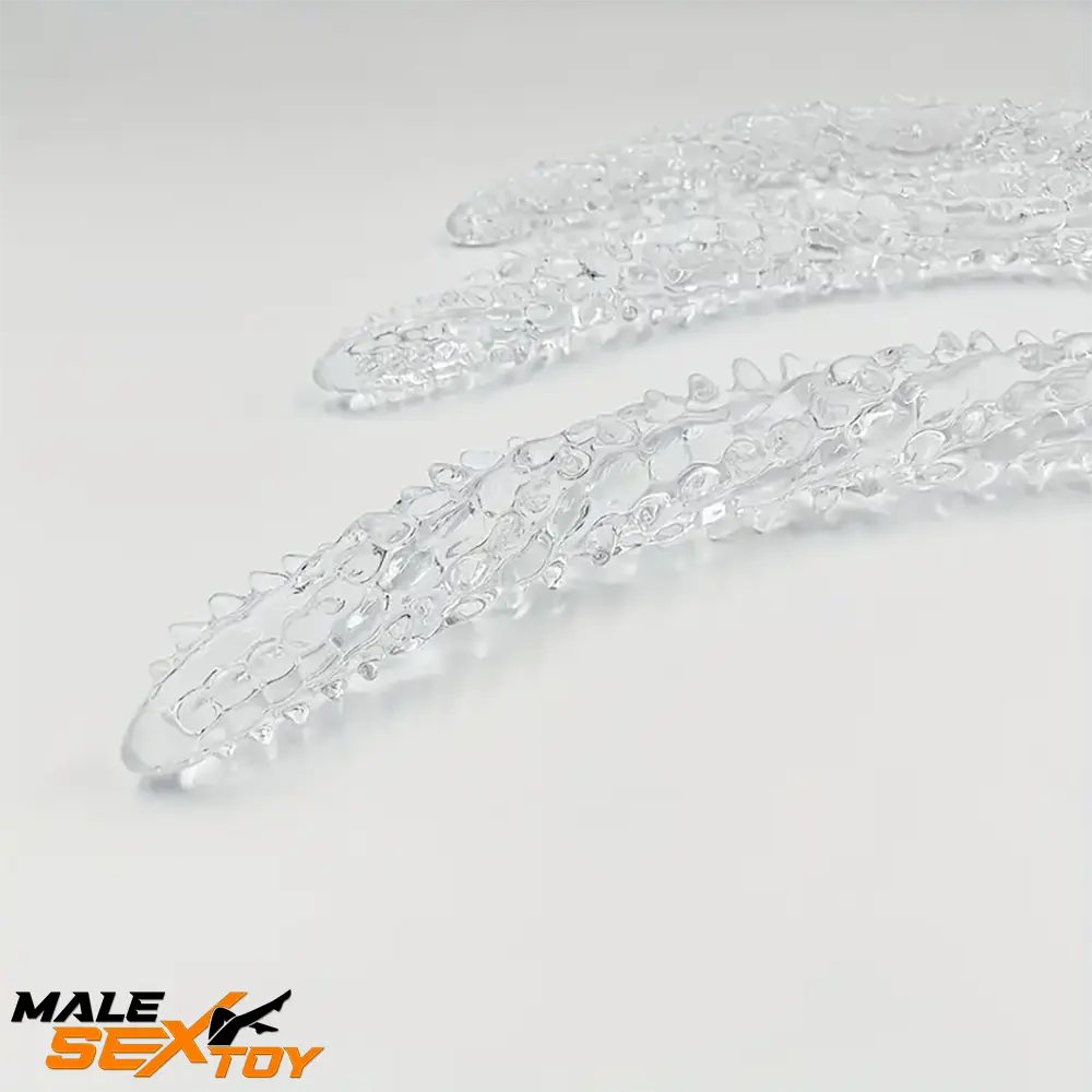 14.8in 18.7in 22.6in Clear Long Dual Heads Huge Spiked Female Dildo Male Sex Toy