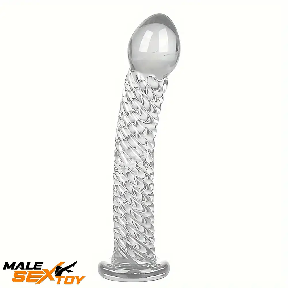 6.9in Clear Real Glass Crystal Dildo For G-Spot Vaginal Sex Love Toy Male Sex Toy