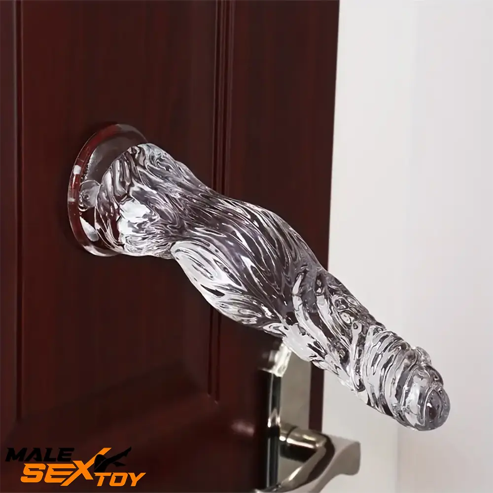 9.5in 10.7in 11.8in Clear Crystal Huge Animal Dildo For Love Massage Male Sex Toy