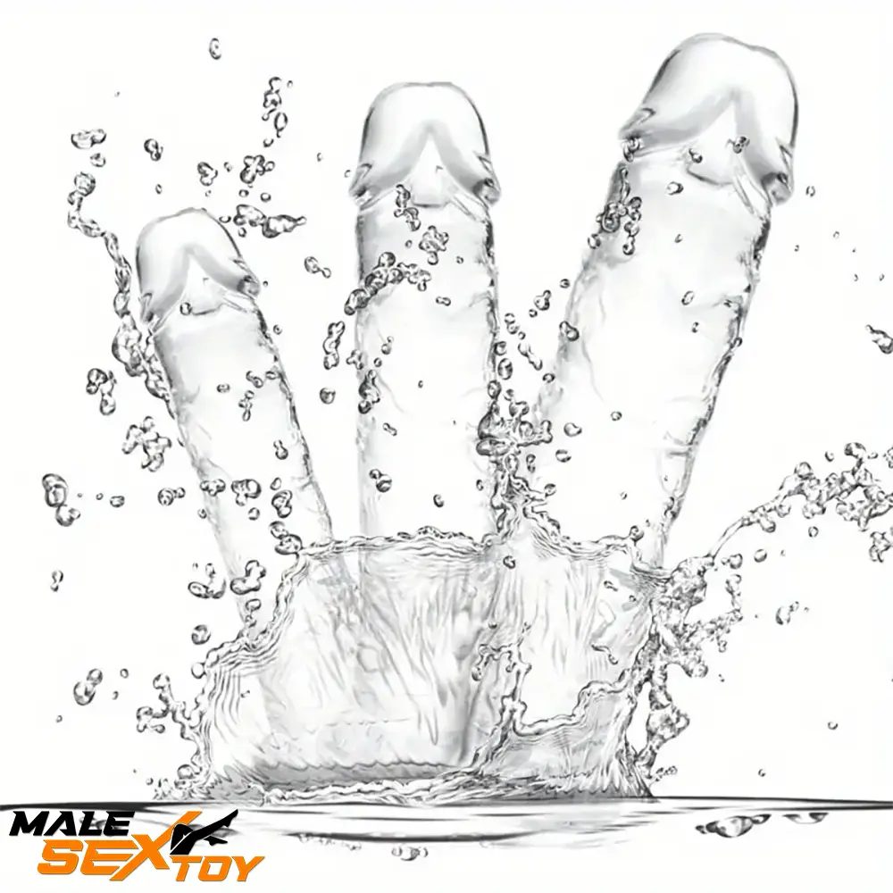 6.5in 7.68in 9.65in Clear Real Dildo For G-Spot Vaginal Sex Masturbation Male Sex Toy