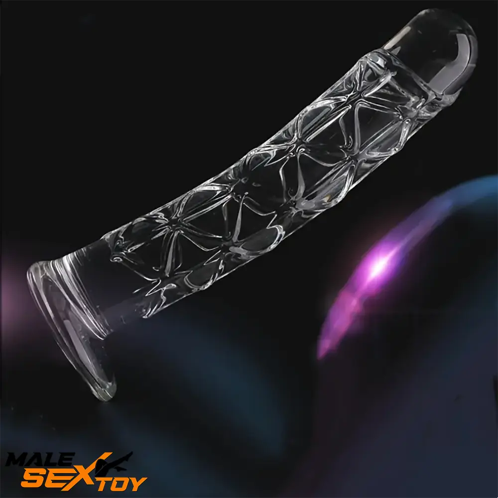 6.5in Clear Unisex Glass Crystal Dildo For Female Male Lesbian Love Male Sex Toy