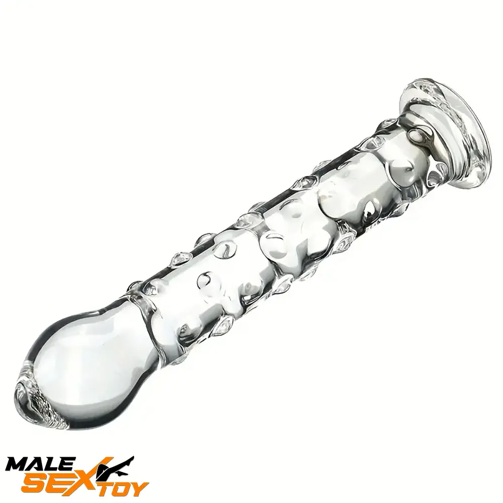 6.9in Clear Real Glass Crystal Dildo For G-Spot Vaginal Sex Love Toy Male Sex Toy