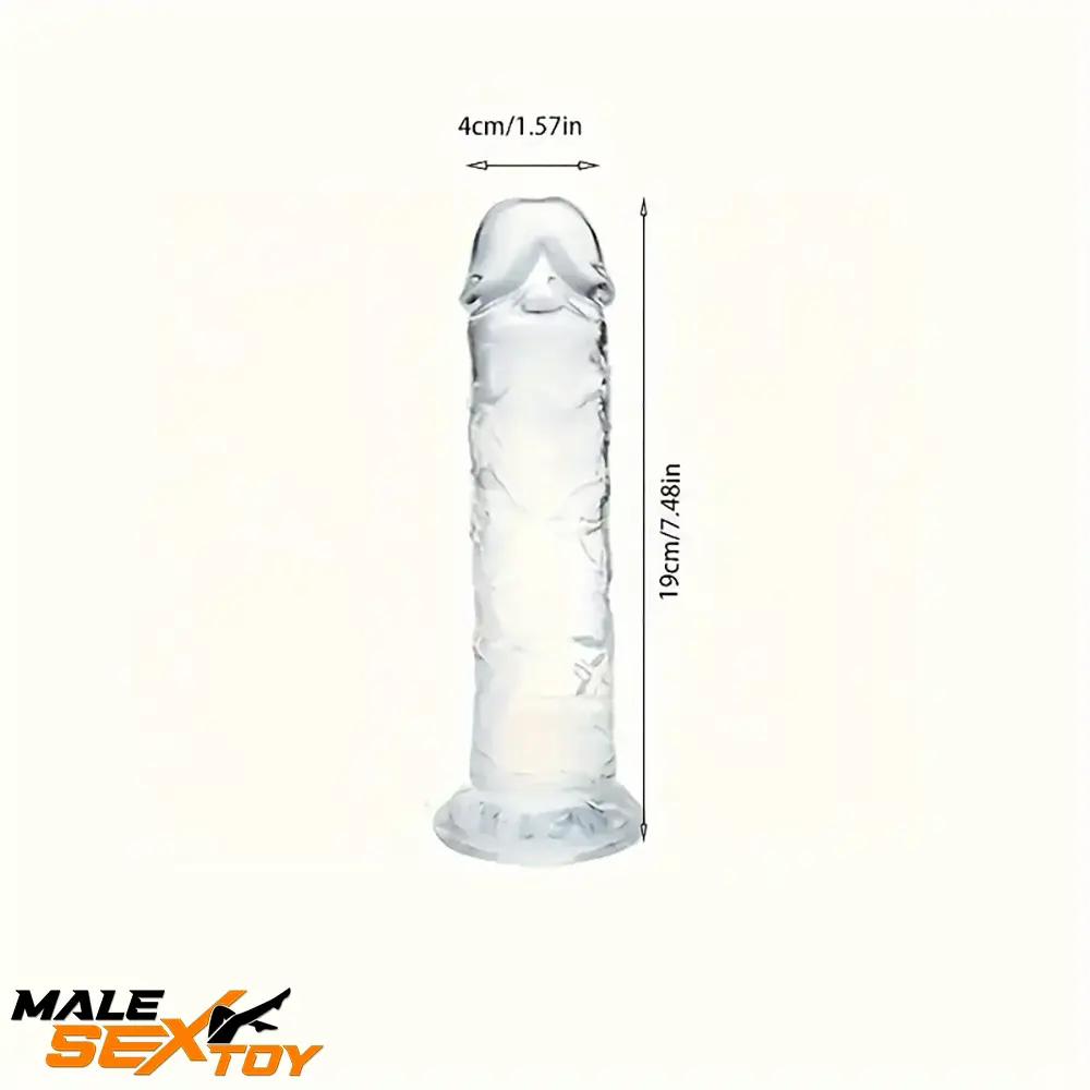 3.54in-9.84in Unisex Realistic Crystal Clear Dildo For Men Women Sex Male Sex Toy