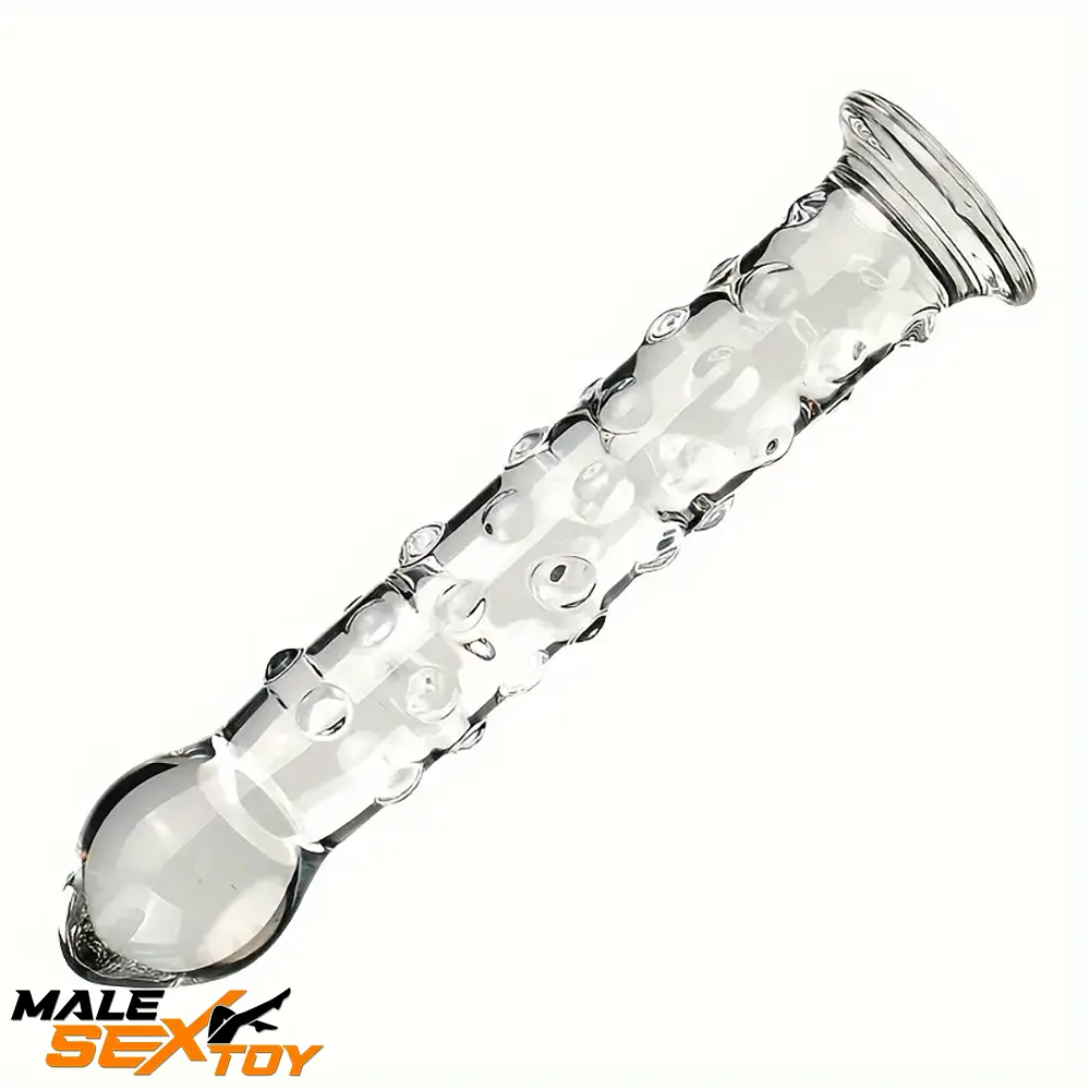6.9in Clear Real Glass Crystal Dildo For G-Spot Vaginal Sex Love Toy Male Sex Toy