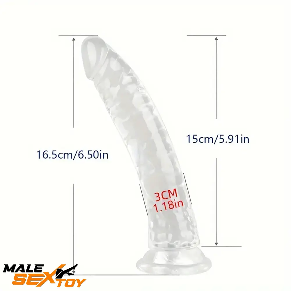 6.5in 7.68in 9.65in Clear Real Dildo For G-Spot Vaginal Sex Masturbation Male Sex Toy