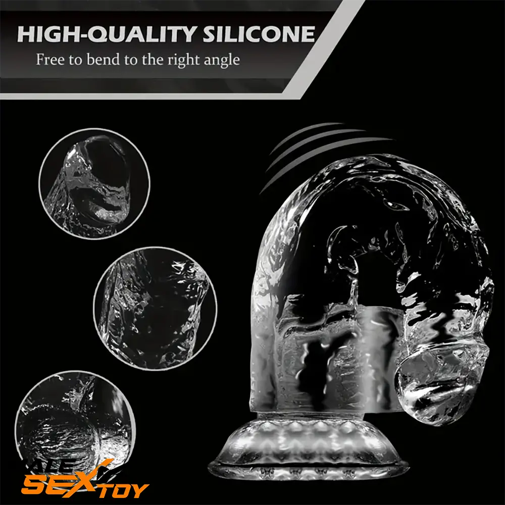 6.4in 7in 8in 9in Clear Real Cock Dildo For G-Spot Vaginal Sex Orgasm Male Sex Toy