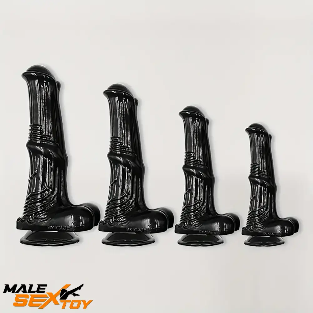 6.6in 7.8in 8.6in 9.8in Clear Black Horse Cock Dildo For G-Spot Clit Male Sex Toy
