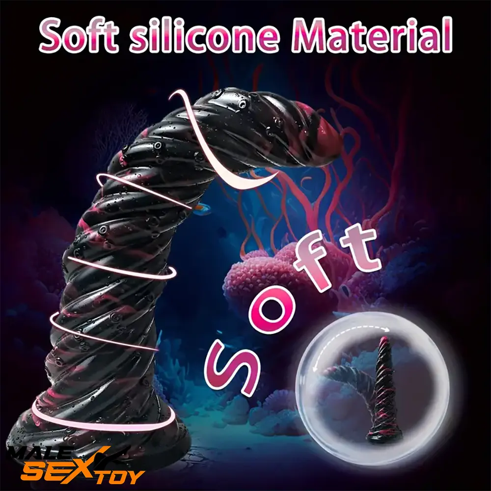 9.8in Fantasy Spiral Cock Dildo Butt Plug For Women G Spot Love Toy Male Sex Toy
