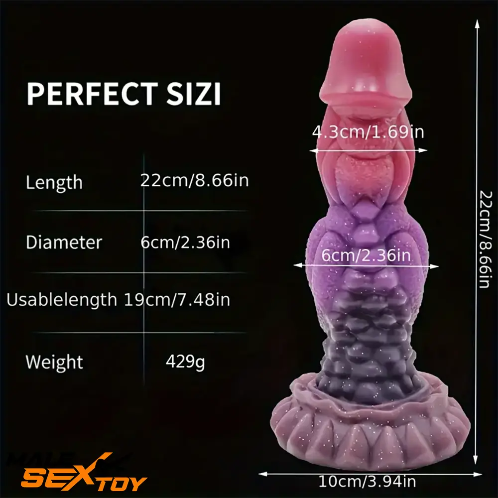 8.66in Silicone Soft Big Monster Dildo For Women Men Clit Dilator Male Sex Toy