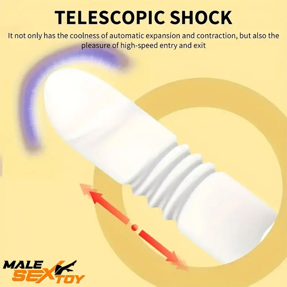 7.59in Banana Thrusting Vibrating Silicone Soft Dildo For Prostate Clit Male Sex Toy