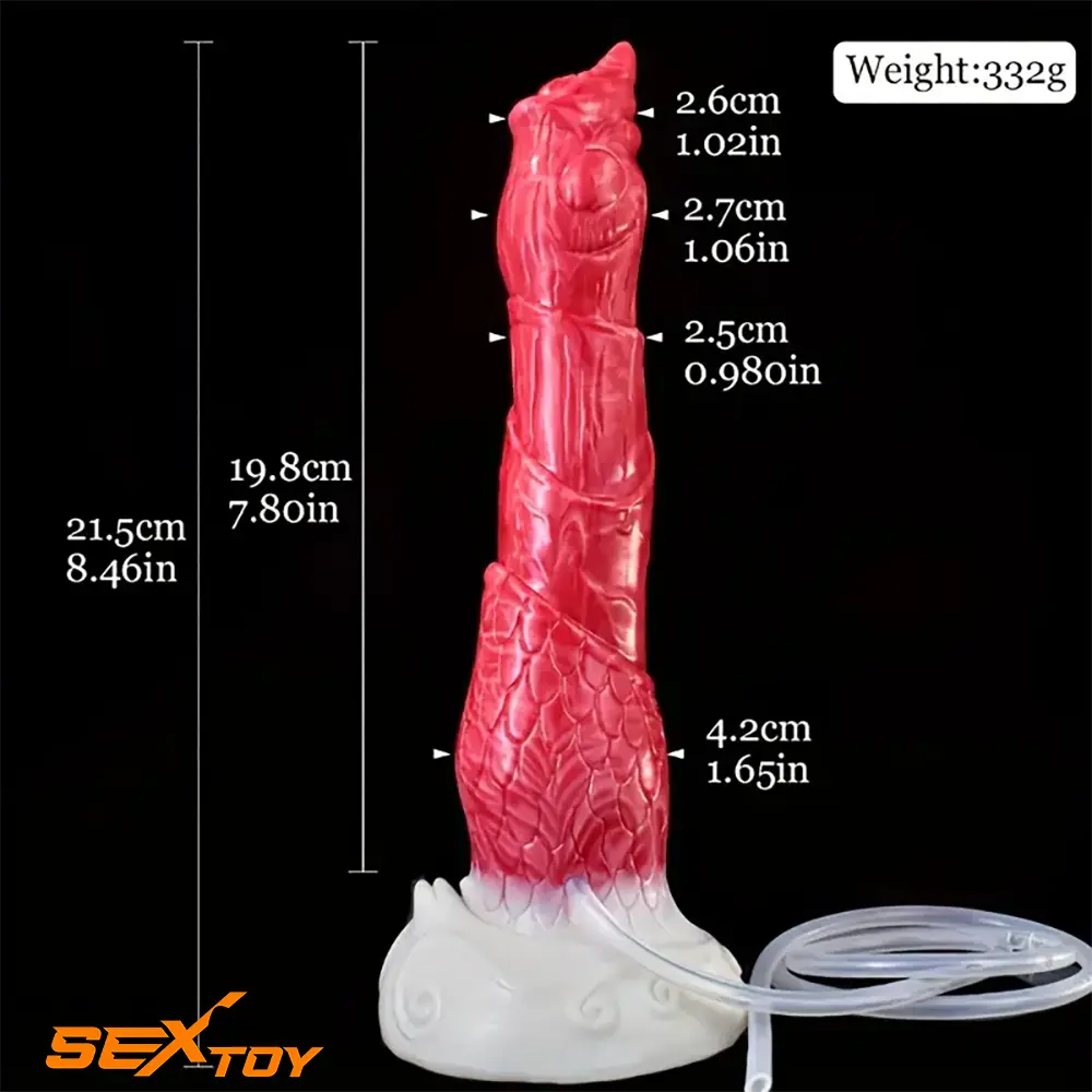 8.46in Body Safe Silicone Big Soft Dragon Dildo For Women Adults Male Sex Toy