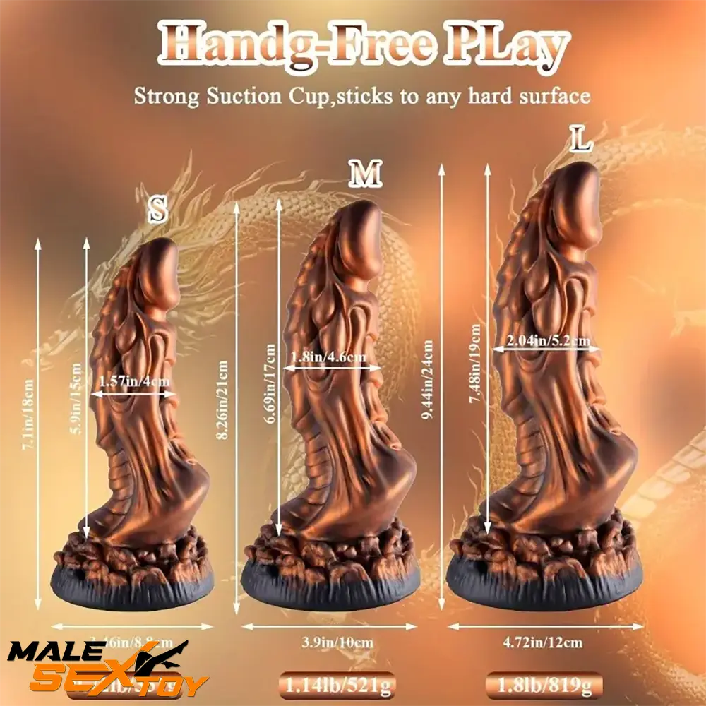 8.26in Dragon Big Silicone Soft Dildo For Women Men Couple Sex Male Sex Toy