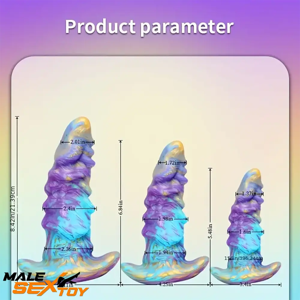 5.51in 6.89in 8.46in Fantasy Monster Silicone Soft Cock Dildo Male Sex Toy