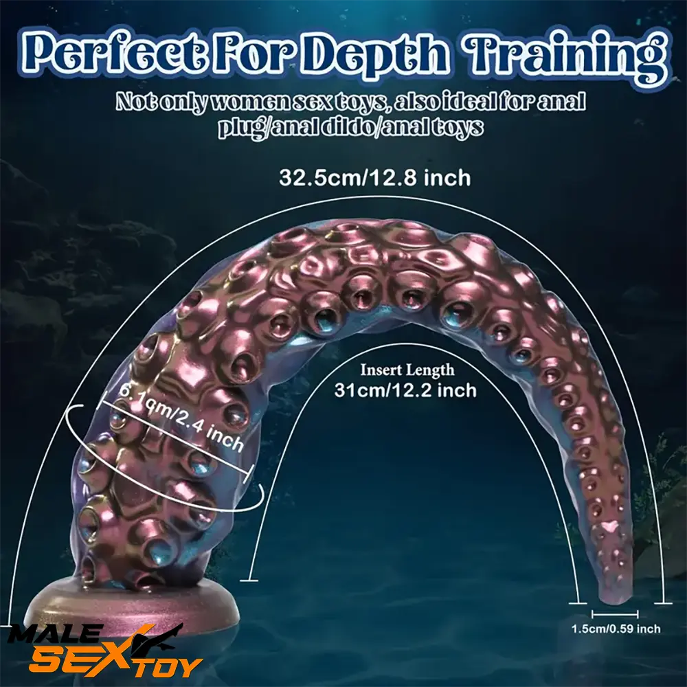 12.8in Tentacle Big Silicone Soft Dildo For G-Spot Anal Stimulation Male Sex Toy