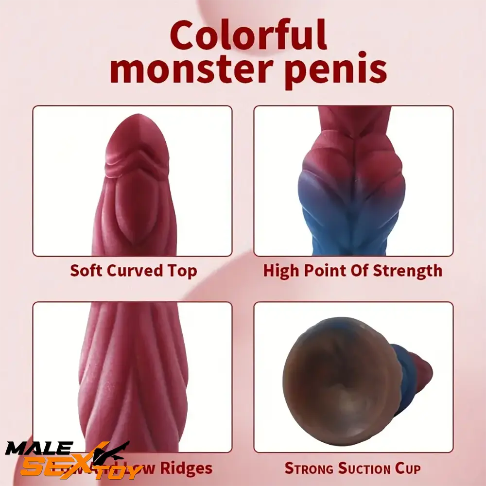 11.61in Fantasy Monster Cock Silicone Soft Dildo For Women G Spot Male Sex Toy