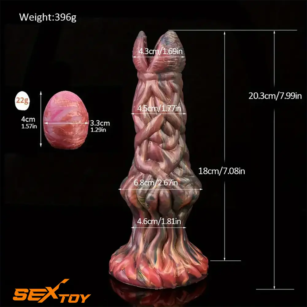 7.99in Silicone Soft Big Knot Alien Ovipositor Dildo For Sex Lay Eggs Male Sex Toy