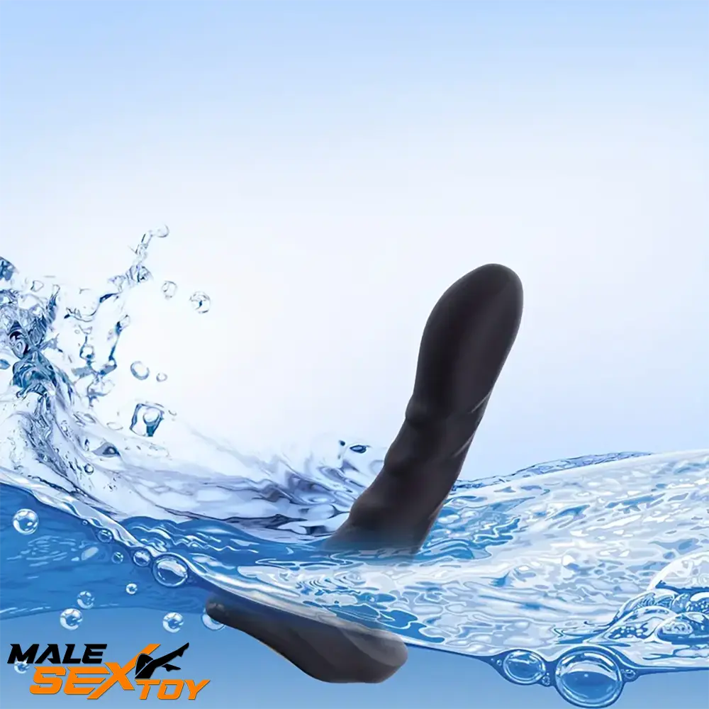 5.5in Unisex Silicone Soft Vibrating Remote Dildo For Anal Simulation Male Sex Toy