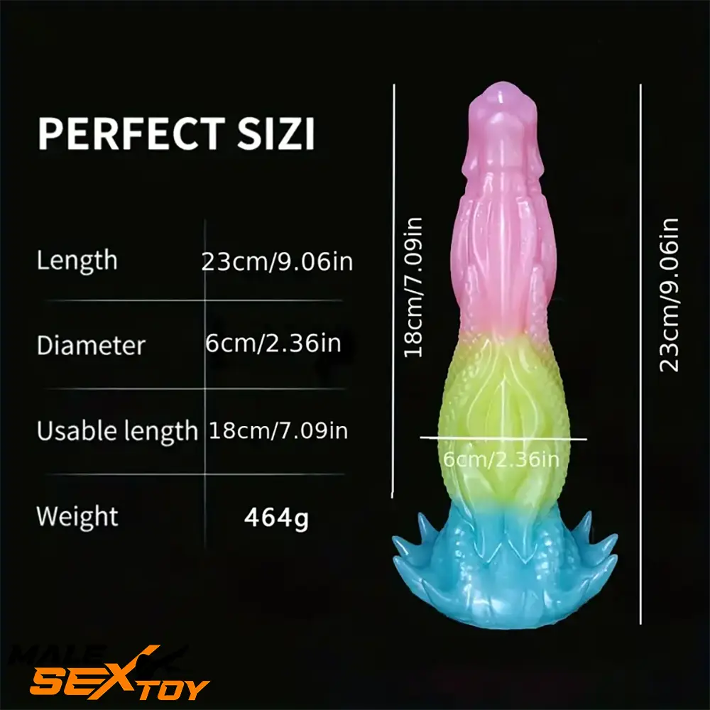 9.06in Silicone Dragon Big Soft Dildo For G-Spot Anal Female Sex Male Sex Toy